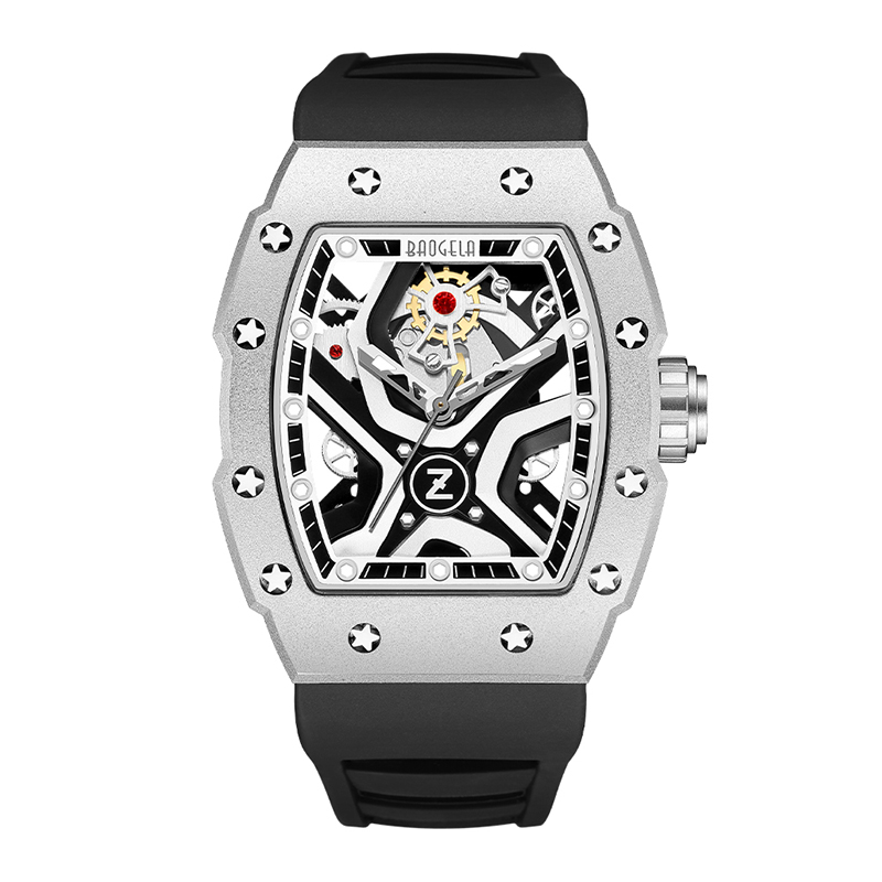 Baogela Top Brand Watches for Men Fashion Sport wasserdichte mechanische Winduhr 50BAR Casulosen Watch Japan Reloj Hombre 4143